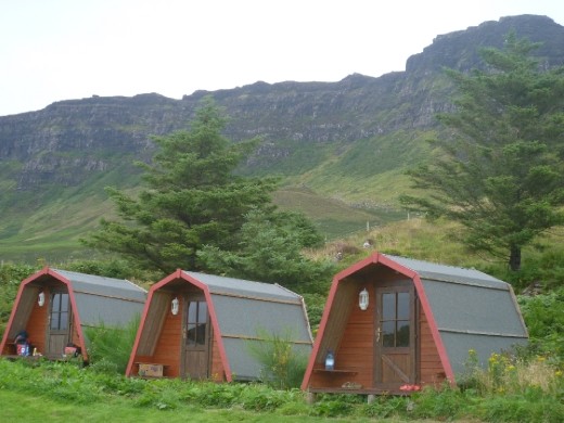 The coccoons we stayed in on Eigg