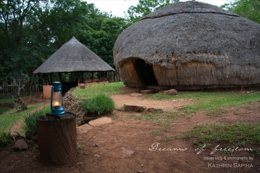 The hut at a Zulu village I spent the night in.