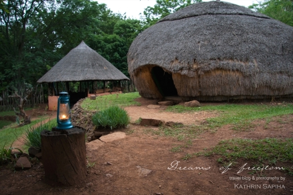 The hut at a Zulu village I spent the night in.