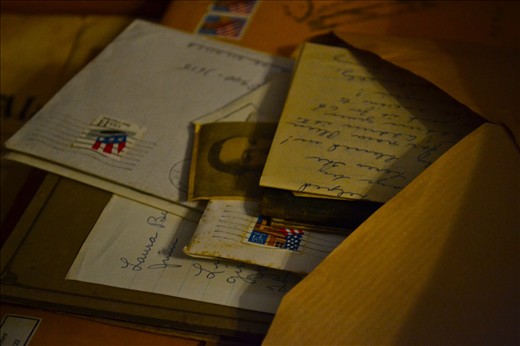 My grandparents got to know each other through a series of letters for a period of a few months. They had only been aquantinces when grandpa got sick and had to leave school. He and grandma wrote letters back and forth for about 6 months. When he was well and came back to school he proposed and they got married. This photo represents the time and letters spend to build their lasting love.