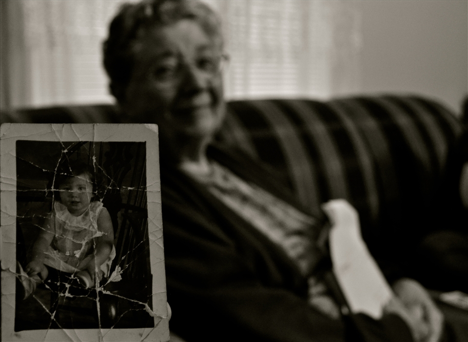 This is my grandmother. She is 80 years old and is suffering from alzheimer's disease. This is a picture of her as a child and present day. Some memories from a long time ago are as clear as day while others from present day are hard to remember.