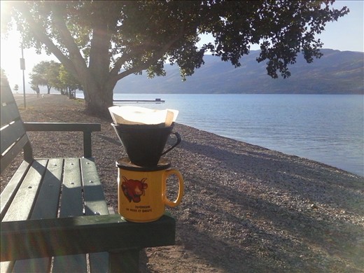 Peachville, WA.  I enjoyed the orderly feel of this waterfront after spending some time out in the woods.  I watched a man swim laps in this beautiful, clear water.   As he swam left a river otter swam right; he otter gave the man wide berth.  I laughed out loud, nearly spilled my coffee. 