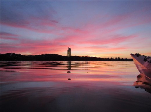 The natural light show was amazing and the water was like a sheet of glass providing pink mirror reflections. This is one of the many reasons why I love my daily paddles as it gives me peace and contentment. 