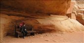 A Jordanian stopping for a smoke in the ancient carved city of Petra.: by kaylentanner, Views[220]