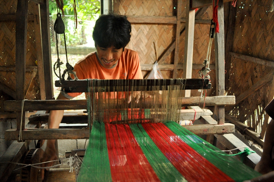 Traditional loom-weaving is both a business and a tourist attraction in Vigan.