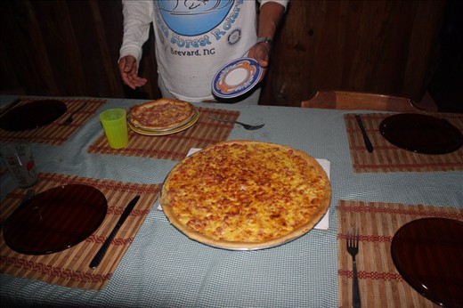 Pizza con jambon (ham) y queso
