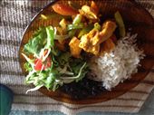 Chicken con vegetables, ensalade, arroz: by kendal00, Views[227]