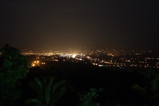 Nighttime view from my room (picture doesn't do it justice)