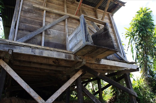 Coffee bean storage/ truck loader in the mountains