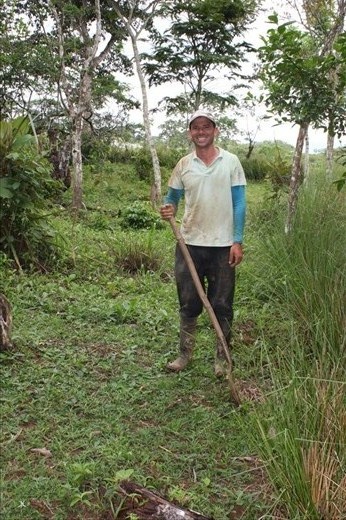 Lazaro in our pasto field