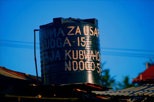 Poverty lead people to make money out of anything, like this village shower tank