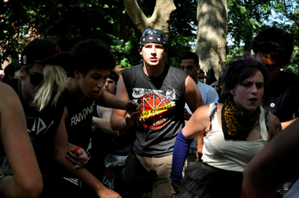 A man contemplates his next move like a deer caught in headlights. 