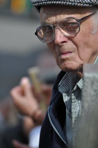 The emotion that is expressed through this mans eyes is captivating.