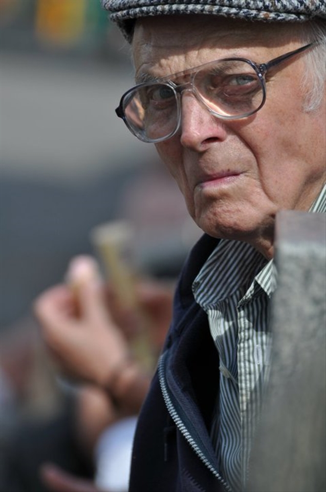 The emotion that is expressed through this mans eyes is captivating.