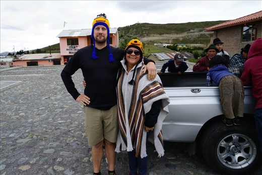 Top of Quilotoa Crater. Hats $5.