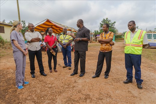 The local mayor (I think that's right) comes out to show his benevolent side