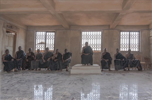 Getting the blessing of the tribal cheifs to enter their village