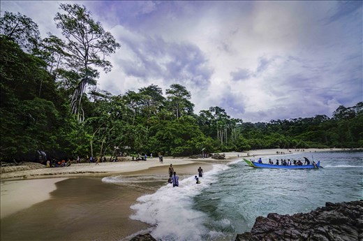 Green Bay or Teluk Hijau is a favorite beach on the south shore of East Java. It