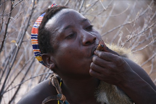 They light and pass around a joint whilst waiting for their food.
