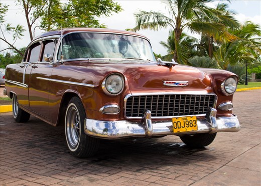 Although we didn't ride in one it was great to see a classic 1950s car in Cuba