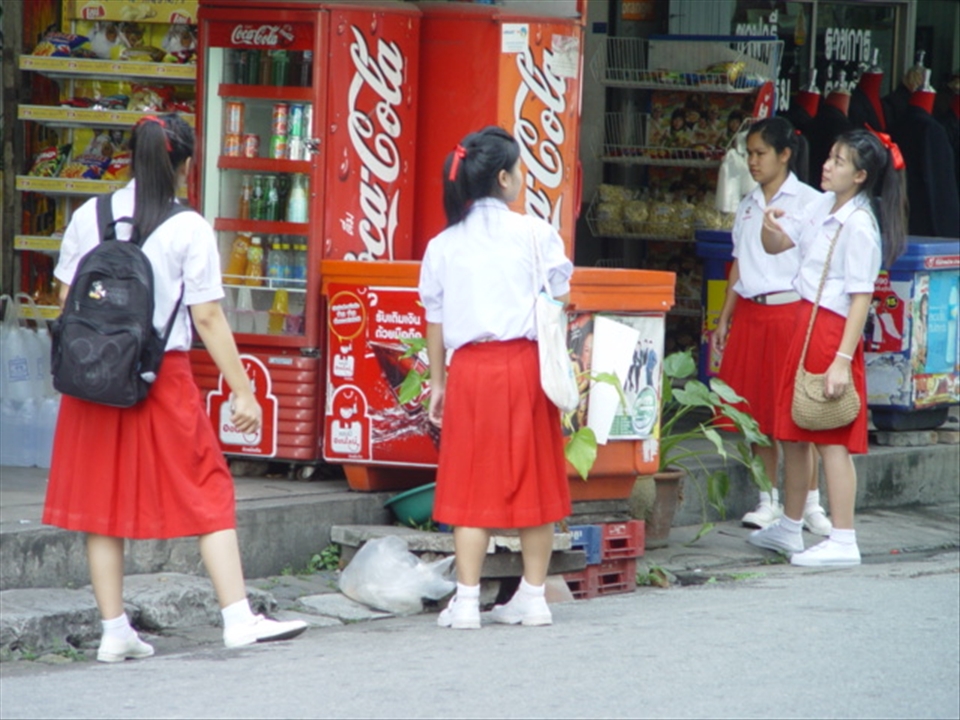 Schoolgirls in Bangkok 
