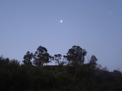 Half moon at Albergue de Alcantara