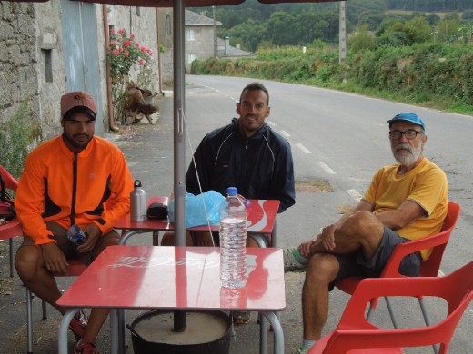 Day 28: Rudy, Cesar & Juan on the Way to Lugo. 