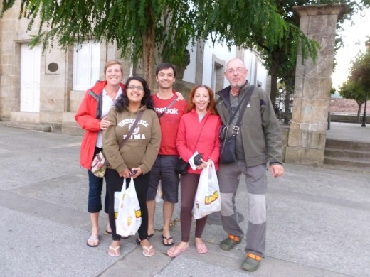 The pilgrims of the Interior Way: Me (Canada!), Carolina, Nelson, Vera (Portugal) & Fred (Denmark now living in Spain)
