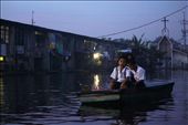 Students go to the morning shift of school as early as 5:30am riding a boat.: by kimpauig, Views[415]