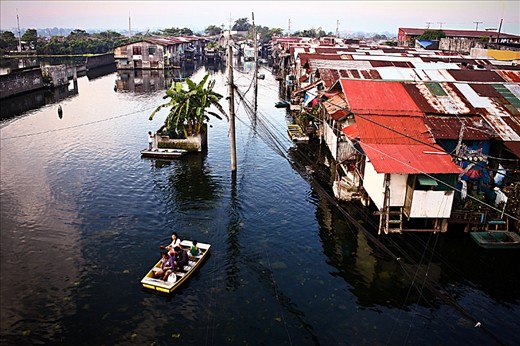 Artex Compound, found in Malabon, Philippines, has been submerged to flood water since 2004. Residents have been trying to call for local officials to do pump the water out but there is no rescue. 