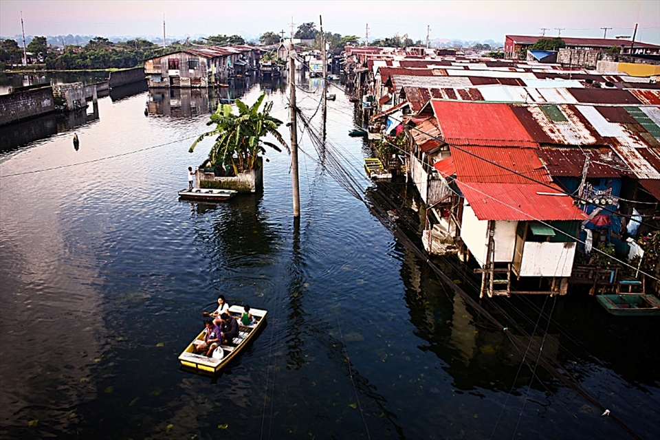Artex Compound, found in Malabon, Philippines, has been submerged to flood water since 2004. Residents have been trying to call for local officials to do pump the water out but there is no rescue. 