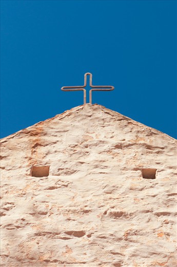 The Hermannsburg mission was established by the German Lutheran pastors Kempe and Schwarz in 1877 on the traditional lands of the Western Aranda people. It is 130km southwest of Alice Springs. 

This church was built in 1897 after the original was destroyed in heavy rains. It features an inscription in English, German and Aranda.

The missionaries abandoned the site in 1891, broken by extreme isolation and family illness. This abandonment would be temporary, with a new mission established within three years.  