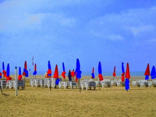 Umbrellas on Deauville Beach