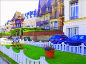 Homes lining beach at Trouville: by kimswim, Views[325]