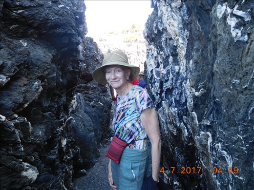 Through the rocks into town