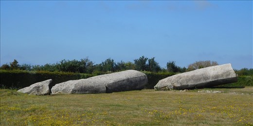 Broken pieces of 60 foot megalith