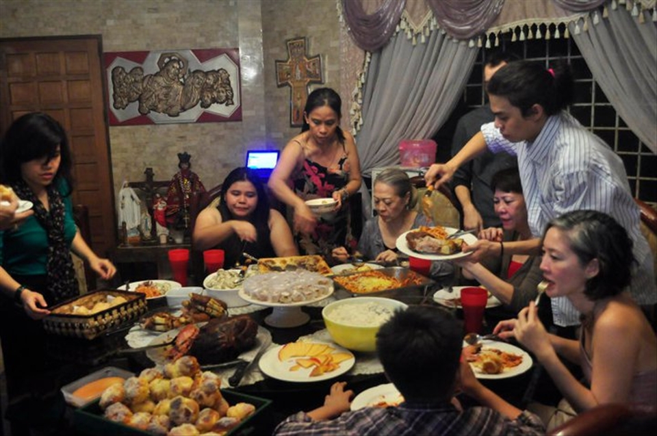 Christmas with ensaymada