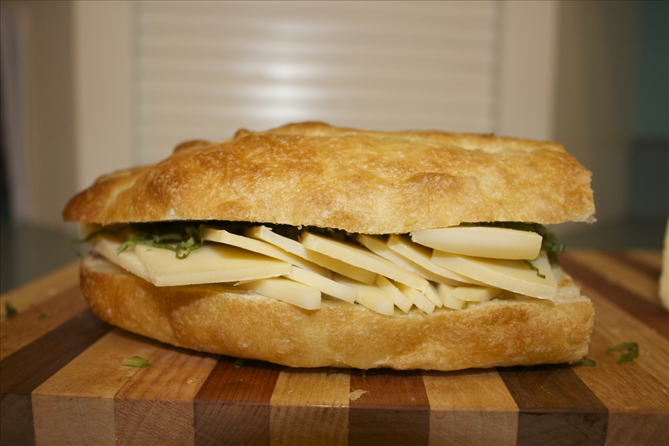 Cheese Sandwich ready to be grilled