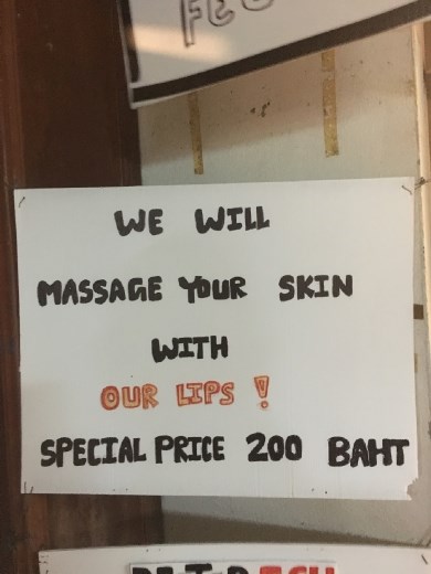 The jokes write themselves!  This is a sign for a 