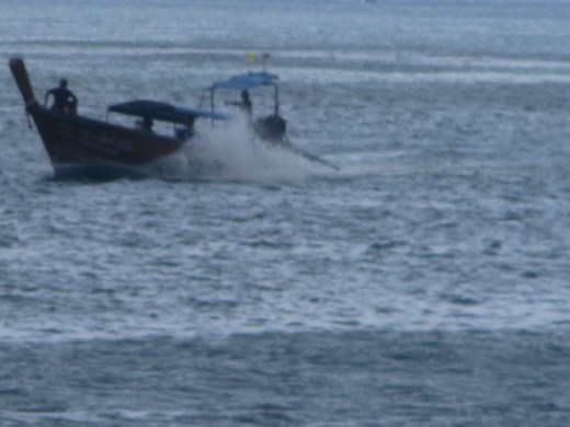 Longtail boat between Koh Phi Phi Don and Koh Phi Phi Le