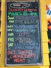 At Banana Bar, they show a different movie every night at 7:00.  : by kirmily, Views[237]