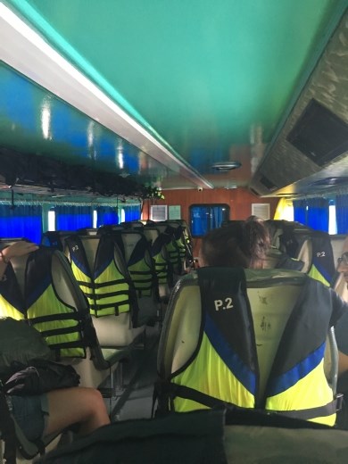 Ferry from Koh Phi Phi to Koh Lanta in rough seas