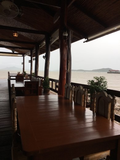 Koh Lanta Old Town.  Watching the tide come in while drinking coffee.