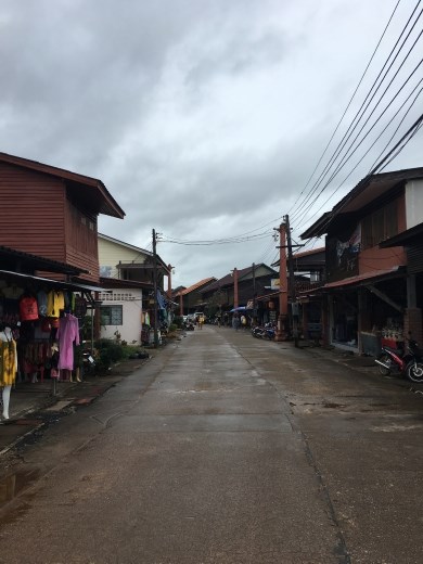 Koh Lanta Old Town on a rainy morning.