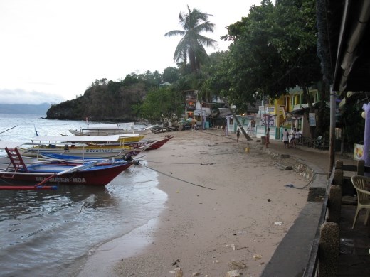 view from the Pub towards our cabin