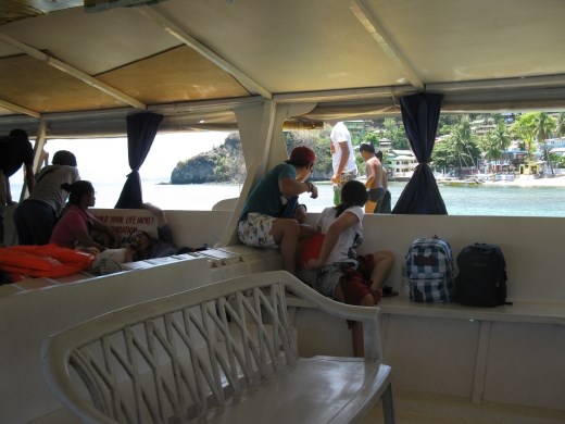 kids diving off our ferry as we leave Sabang