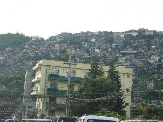 houses are stacked steep and high