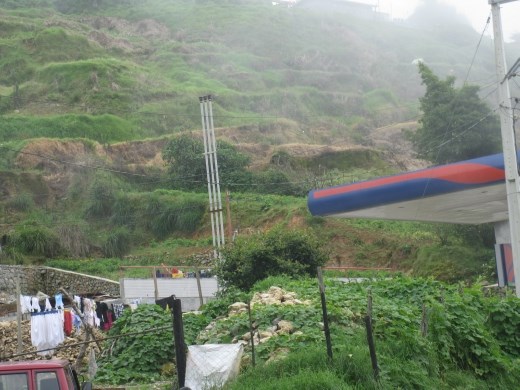 start of rice terraces which are stacked up the mountains