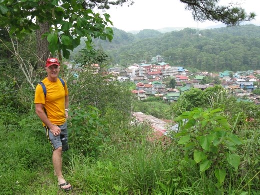 Wayne overlookiing Sagada and waiting to be attacked by Roosters :-)