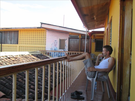 Lounging at our hotel